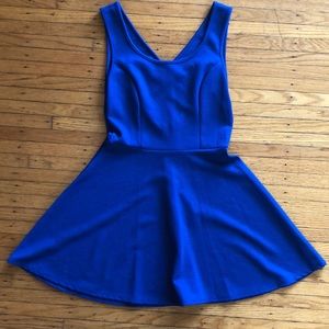 Blue heart-back dress